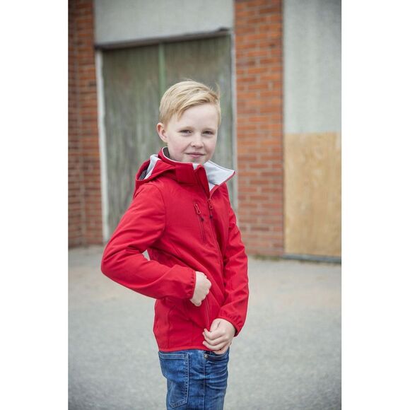 Clique Childrens/Kids Basic Soft Shell Jacket / Red - Picture 5 of 6